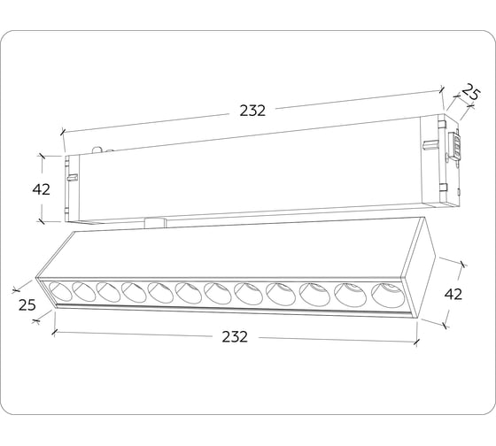 Трековый светодиодный светильник Ambrella Light TRACK SYSTEM GL1341