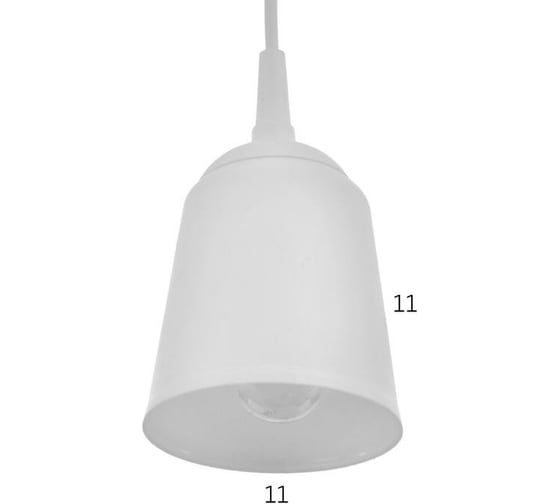 Светильник BayerLux "Цилиндр" E27 15Вт белый 11х11х12-62 см 6250483