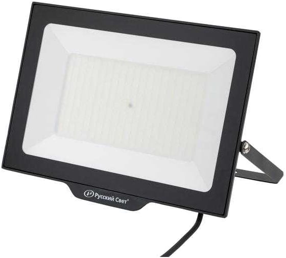 Прожектор светодиодный Русский Свет СДО FL 10 C 200W VW 865 BK CL LED 397x290x31.5мм 200Вт 6500К IP65 черный 15081023058