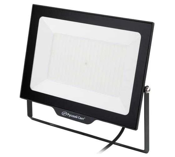 Прожектор светодиодный Русский Свет СДО FL 10 C 200W VW 865 BK CL LED 397x290x31.5мм 200Вт 6500К IP65 черный 15081023058