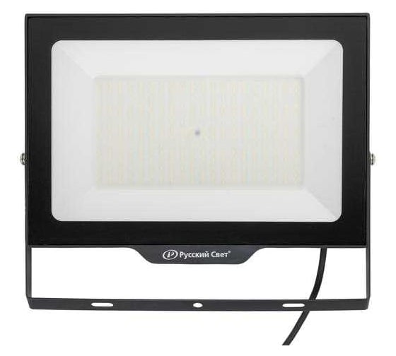 Прожектор светодиодный Русский Свет СДО FL 10 C 200W VW 865 BK CL LED 397x290x31.5мм 200Вт 6500К IP65 черный 15081023058