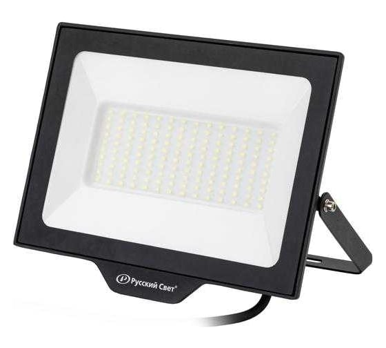 Прожектор светодиодный Русский Свет СДО FL 10 C 100W VW 865 BK CL LED 277x220x30мм 100Вт 6500К IP65 черный 15081023056
