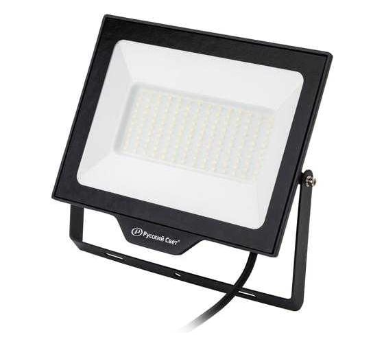 Прожектор светодиодный Русский Свет СДО FL 10 C 100W VW 865 BK CL LED 277x220x30мм 100Вт 6500К IP65 черный 15081023056