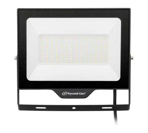 Прожектор светодиодный Русский Свет СДО FL 10 C 100W VW 865 BK CL LED 277x220x30мм 100Вт 6500К IP65 черный 15081023056