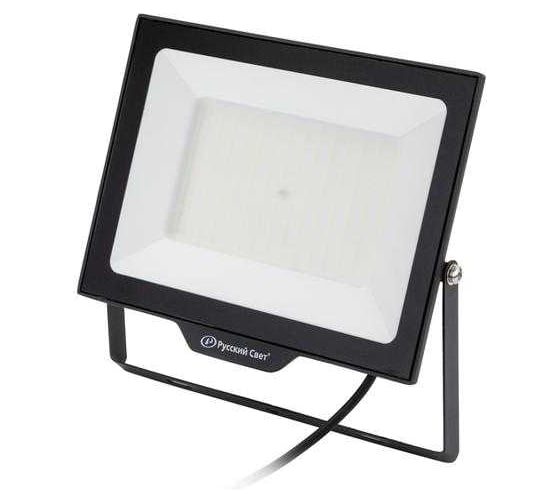Прожектор светодиодный Русский Свет СДО FL 10 C 150W VW 865 BK CL LED 327x260x31.5мм 150Вт 6500К IP65 черный 15081023057