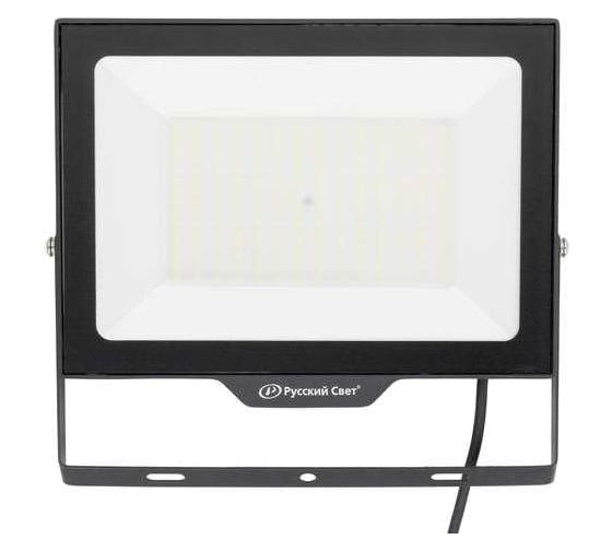 Прожектор светодиодный Русский Свет СДО FL 10 C 150W VW 865 BK CL LED 327x260x31.5мм 150Вт 6500К IP65 черный 15081023057