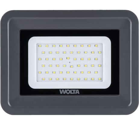 Светодиодный прожектор Wolta 50Вт 3000К Теплый белый свет, IP65, 90лм/Вт, 4500 лм WFLY-50W/06