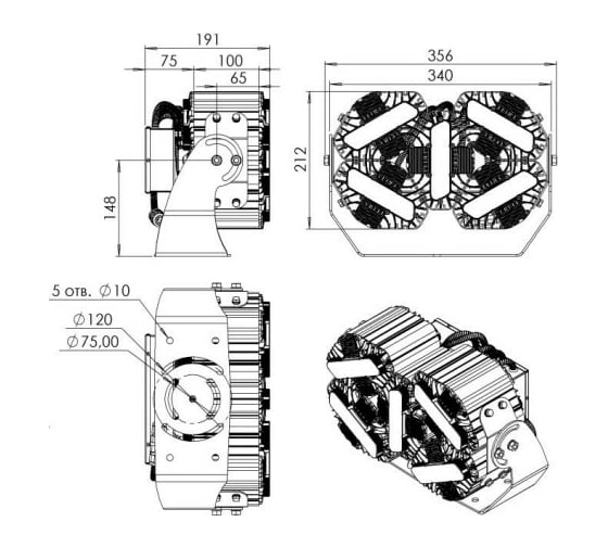Прожектор LEDEL L-lego II 250 banner/202/Д/4,0K/01/L100/IKIX-66/220AC IP66 LII186