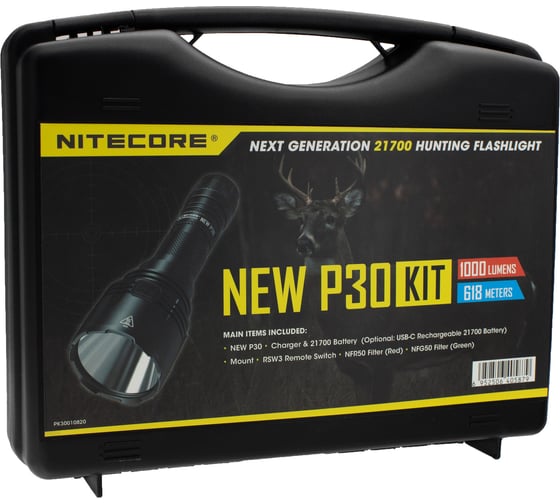 Охотничий набор NITECORE NEW P30 HUNTING KIT CREE XP-L HI V3, 1000 Люмен, 618 м, 680 ч 19685
