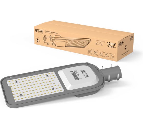 Уличный консольный светодиодный светильник Gauss Avenue 120W 12000lm 6500K IP65 КСС Ш LED 629534420 1