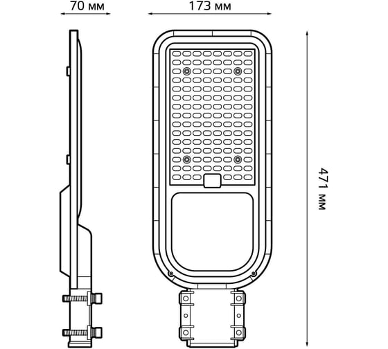 Уличный консольный светодиодный светильник Gauss Avenue 120W 12000lm 6500K IP65 КСС Ш LED 629534420
