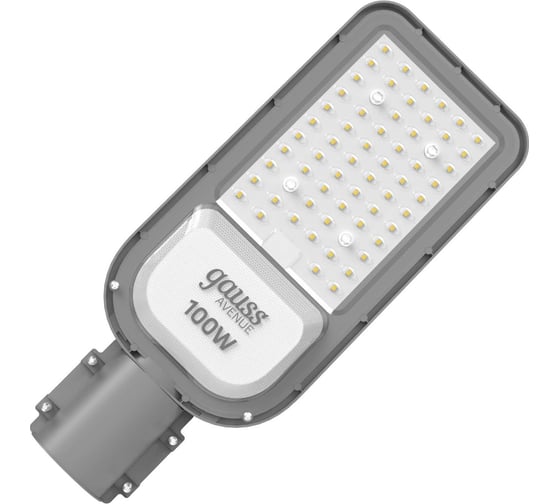 Уличный консольный светодиодный светильник Gauss Avenue 100W 10000lm 6500K IP65 КСС Ш LED 629534400