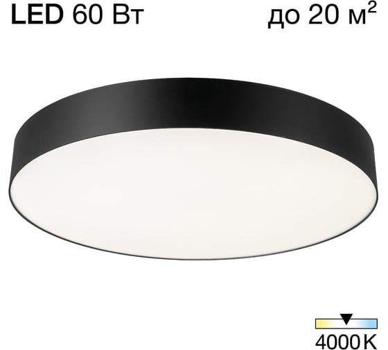 Светильник потолочный Citilux BART LED черный CL755491