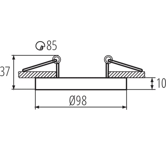 Кольцо точечного светильника KANLUX TINY BORD DTO-B 37165