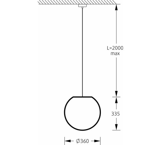 Подвесной светильник m3light SPHERE E27 35см IP40 4000K 12122000