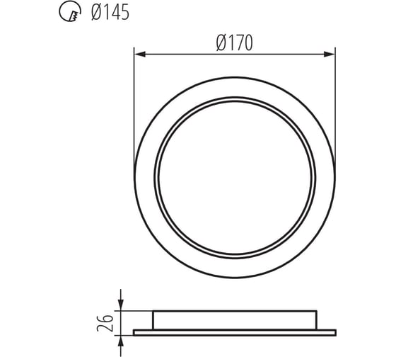 Светильник KANLUX типа downlight, направленного света TAVO LED DO 18W-NW 36513