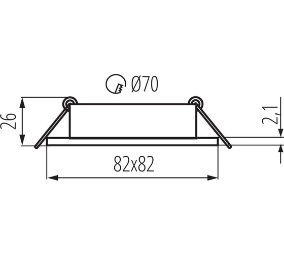 Декоративное кольцо точечного светильника KANLUX DALLA DTL-B 22434
