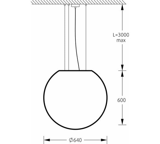 Подвесной светильник m3light SPHERE E27 65см IP40 RGBW set 14122540