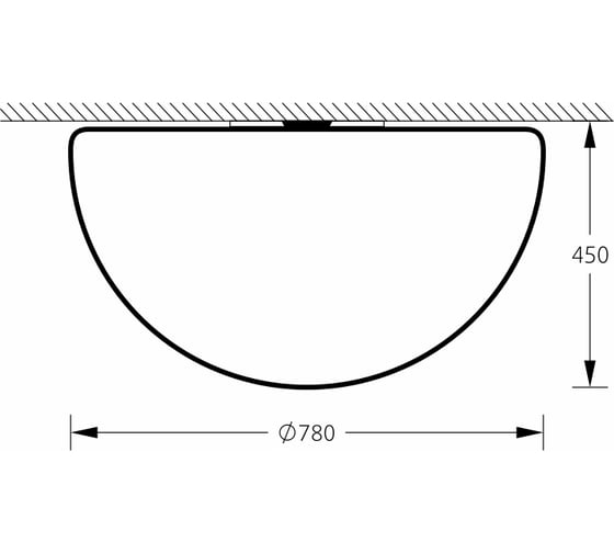 Настенно-потолочный светильник m3light SEMISPHERE E27 80см IP65 RGBW set 21262540