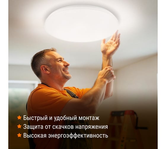 Светильник LED потолочный TDM ELECTRIC ДПБ 01, 18 Вт, 4000 К, Классика SQ0329-9007