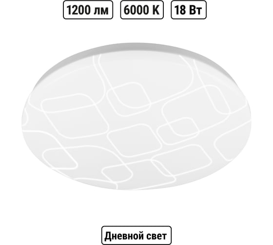 Светильник LED потолочный TDM ELECTRIC ДПБ 03, 18 Вт, 6000 К, Геометрия SQ0329-9012