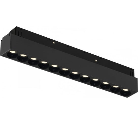 Трековый магнитный светодиодный светильник iLEDEX VISION48/22 4822-002-L235-12W-38DG-3000K-BK 1