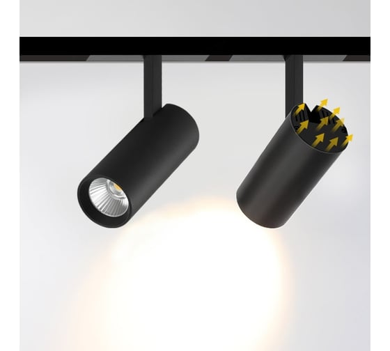 Трековый магнитный светодиодный светильник iLEDEX VISION48/22 4822-007-D75-30W-38DG-4000K-BK