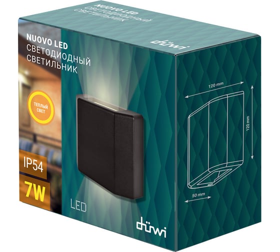 Светодиодный архитектурный светильник duwi Nuovo LED 7W, 3000K, IP54, черный, пластик, 24280 2
