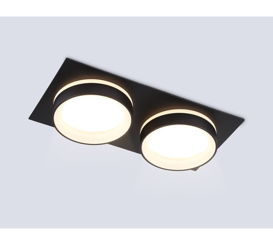 Светильник встраиваемый AMBRELLA LIGHT 2 BK черный IP44 GX53/2 max 15W 210*105*45 TN6712