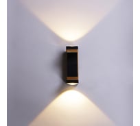 Уличный настенный светодиодный светильник Reluce 86811-9.2-002TL COB2*3W BK GD
