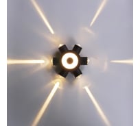 Уличный настенный светодиодный светильник Reluce 86973-9.2-007U LED2W+6*1W BK