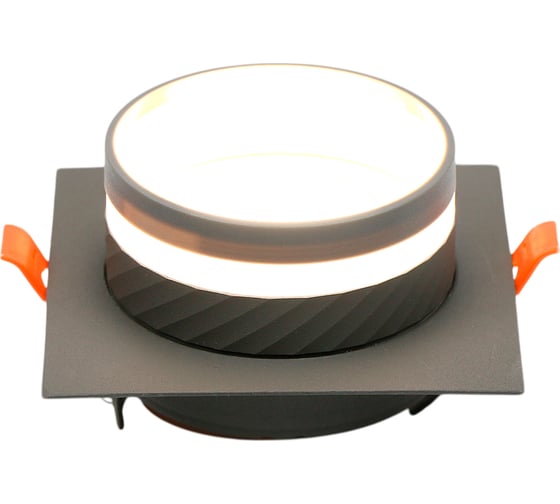 Встраиваемый светильник General Lighting Systems Кантис GCL-GX53-H38 круглый, с боковым рассеивателем, графит 662714