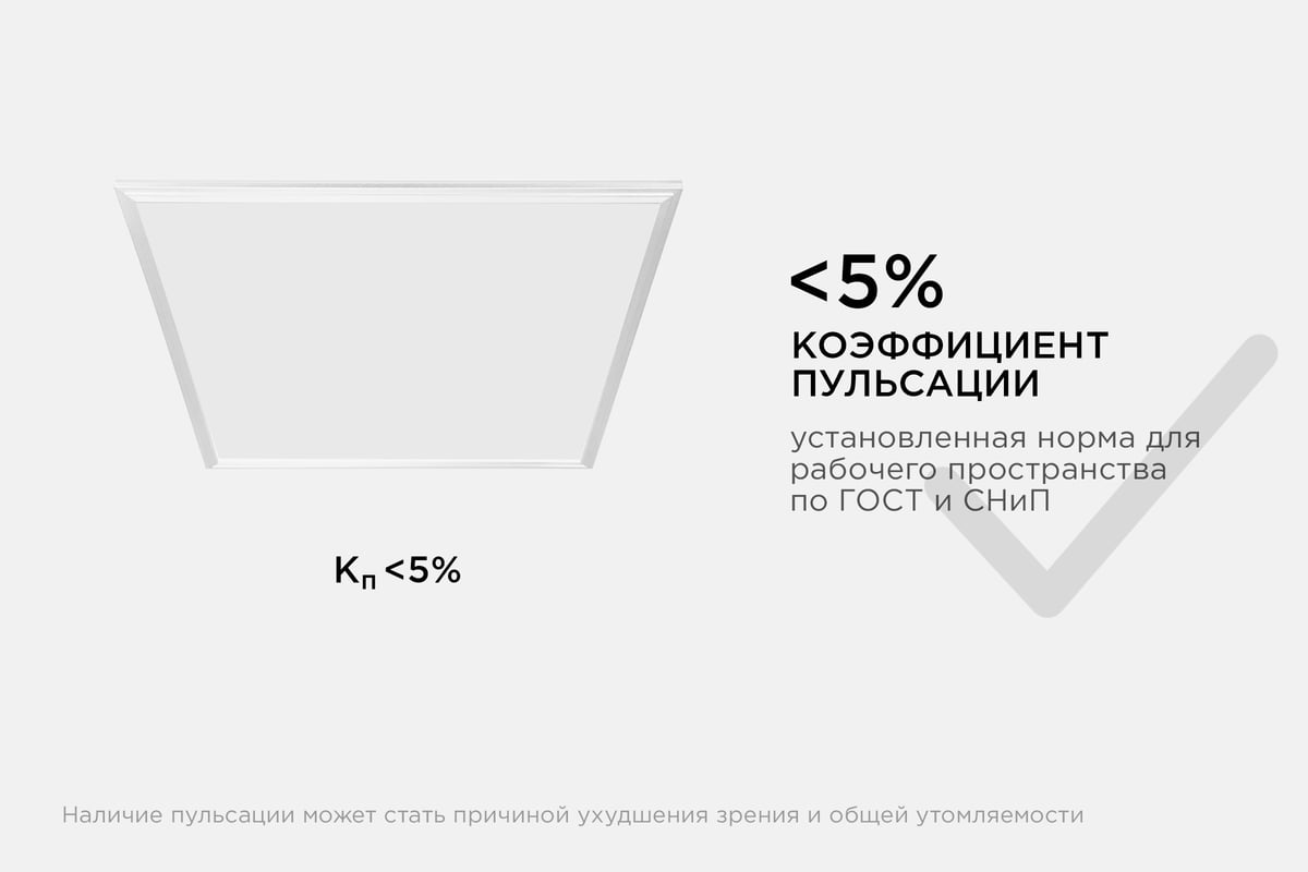 Светодиодная панель Apeyron 36Вт, 3600Лм, 4000К, 595х595х12мм. 42-001 -  выгодная цена, отзывы, характеристики, фото - купить в Москве и РФ