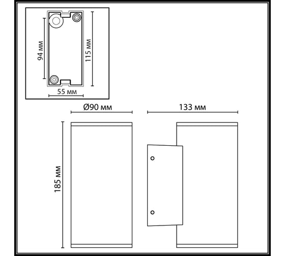 Уличный фасадный светильник ODEON LIGHT LED 24W LONG 7142/24WL