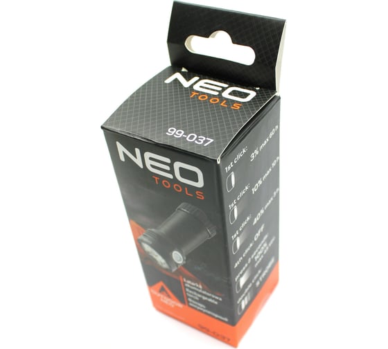 Перезаряжаемый фонарик NEO Tools USB, 3300 лм, OSRAM P9 LED 99-037