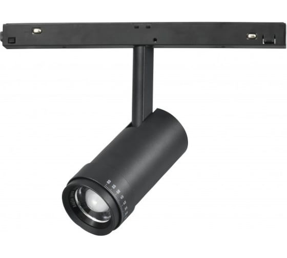 Трековый магнитный светодиодный светильник iLEDEX VISION48/22 ZOOM 4822-020-D47-10W-10/60DG-4000K-BK