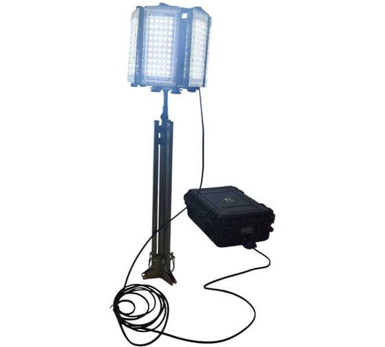 Прожектор уличный светодиодный REXPO на самоконтрящемся штативе в пластиковом кейсе РЭК-MOK/LiFePo4 c 1420 c Литий-железо-фосфатным аккумулятором (арт. ) РЭК-МОК/LiFePo4 1420 (Самок) 1