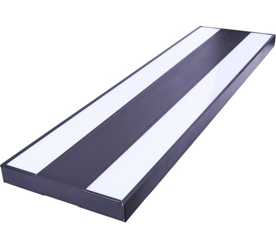 Светильник линейный светодиодный подвесной с фоновой подсветкой Uniel ULO-K16B 2x22W/4000K/L100 5W/RGB IP44 BLACK UL-00012597