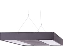 Светильник линейный светодиодный подвесной с фоновой подсветкой Uniel ULO-K16B 2x16W/4000K/L50 5W/3000K IP44 BLACK UL-00012591