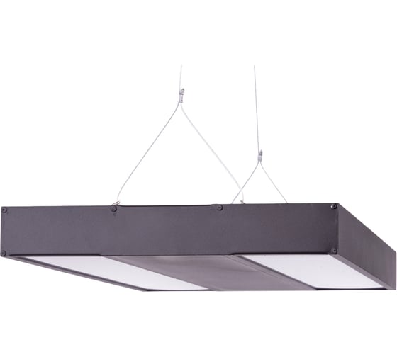 Светильник линейный светодиодный подвесной с фоновой подсветкой Uniel ULO-K16B 2x22W/4000K/L100 5W/3000K IP44 BLACK UL-00012593