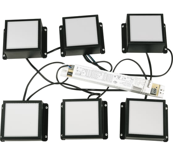 Светильник Uniel ULP-1010 42W/4000К IP40 GRILYATO OPAL BLACK KIT06 UL-00012447 1