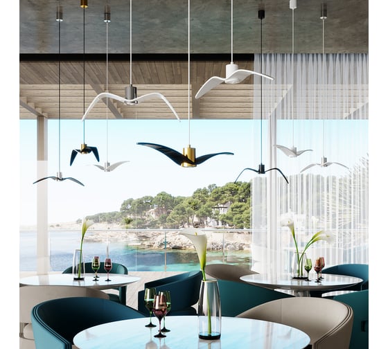 Подвес ODEON LIGHT GU10 LED 1*5W BIRDS 4900_1B