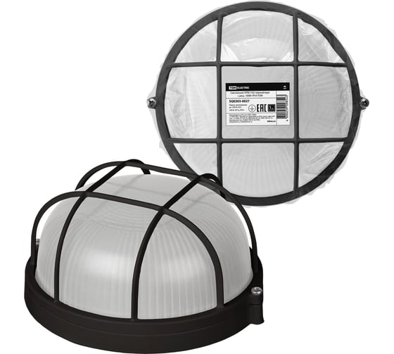Светильник TDM ELECTRIC НПБ1102 черный/круг с решеткой 100Вт IP54 SQ0303-0027 1