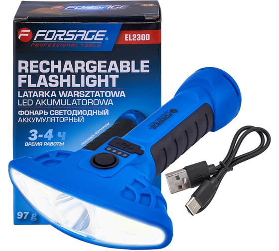Фонарь светодиодный аккумуляторный Forsage F-EL2300(65828) 1