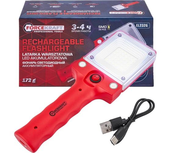 Фонарь светодиодный аккумуляторный Forcekraft FK-EL2326(65827) 1