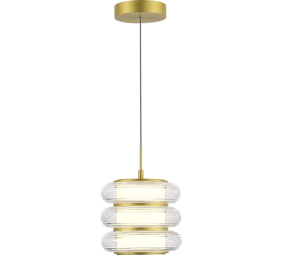 Светильник подвесной ST LUCE золото/прозрачный LED 1*16W 3000K SL6239.203.03 1