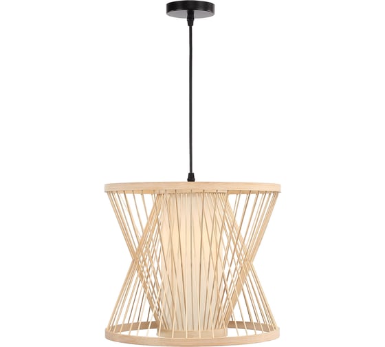 Светильник подвесной ST LUCE древесный/белый E27 1*40W SL6241.503.01 1