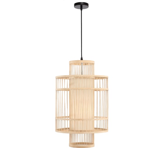 Светильник подвесной ST LUCE древесный/белый E27 1*40W SL6241.523.01 1