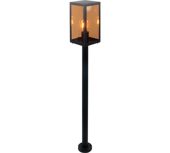 Садово-парковый светильник General Lighting Systems Лофт GPF-E27-M-IP65 черный+золотой, высокий 662402 1