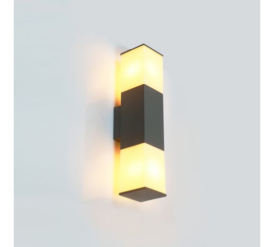 Фасадный светильник General Lighting Systems Нова GWL-2E27-IP65 графит+матовый 662458 1